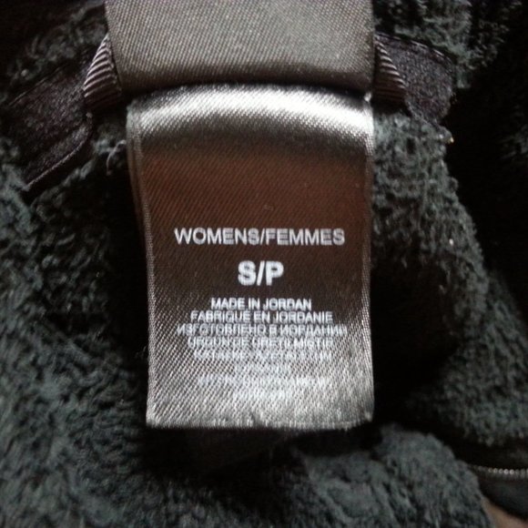 The North Face Jacket Fleece Sweater Sherpa Velour Womens Small Black Zip - Picture 15 of 15